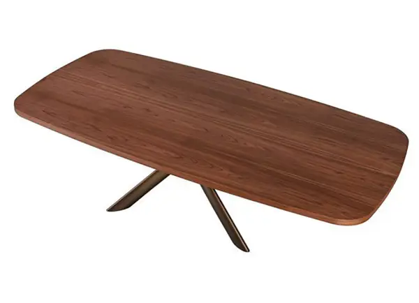 Mesa de comedor redondeada madera Style