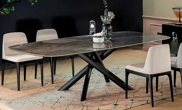 Mesa de comedor redondeada madera Style