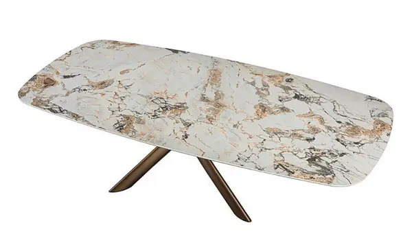 Mesa de comedor redondeada madera Style