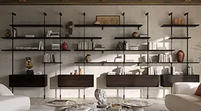 Librería industrial anclada a la pared Airport Cattelan Librería industrial anclada a la pared Airport Cattelan