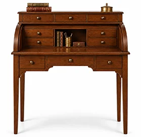 Bureau clásico Bristol de madera de cerezo con cajones