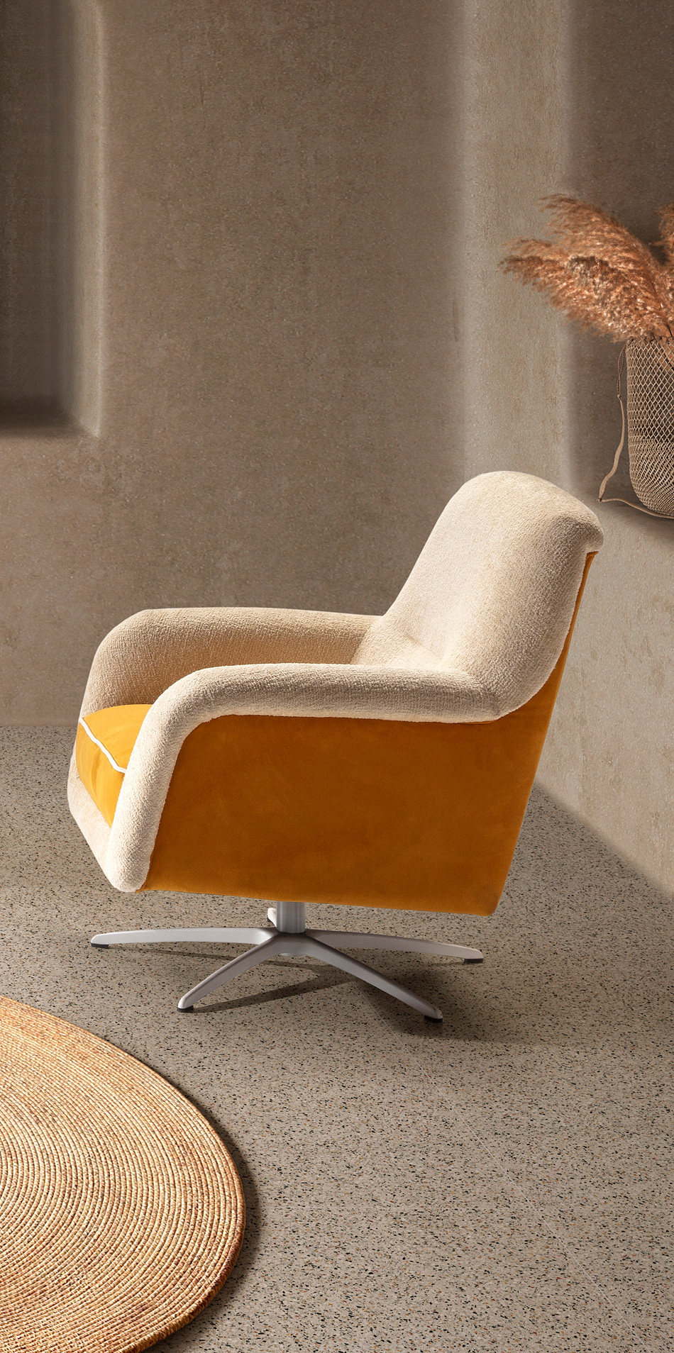 Sillón ergonómico amarillo Sandy