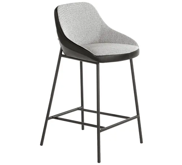 Taburete de cocina negro y gris Benson