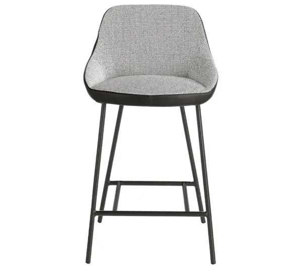 Taburete de cocina negro y gris Benson