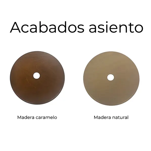 Taburete con asiento de madera 60 Arietta