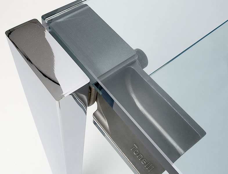 Mesa de comedor extensible cristal Livitone Tonelli