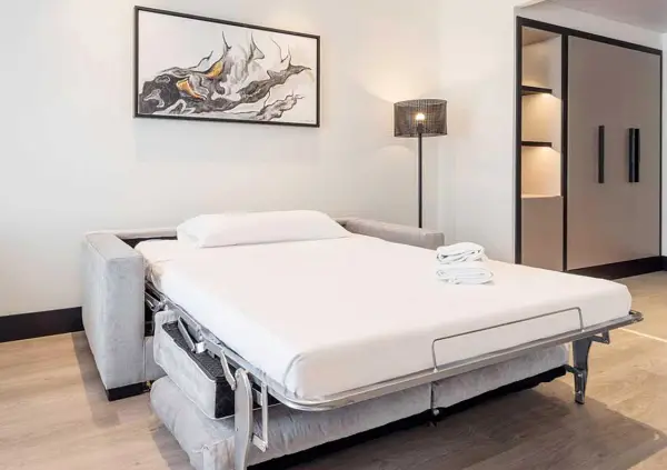Sofá cama nórdico tapizado Vilme
