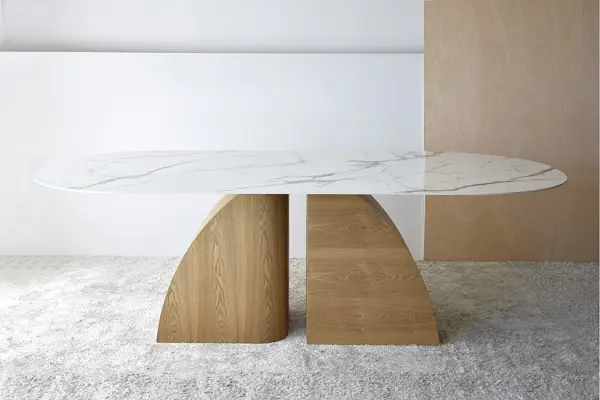Mesa de comedor acabado mármol Bahía
