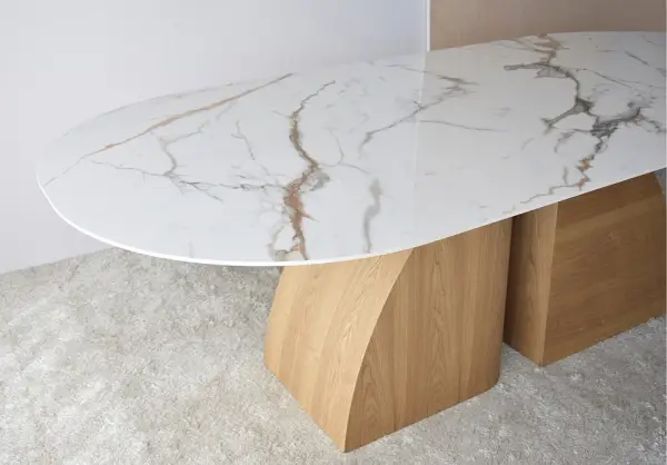 Mesa de comedor acabado mármol Bahía