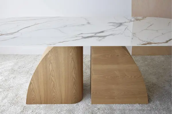 Mesa de comedor acabado mármol Bahía
