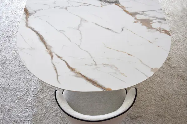 Mesa de comedor acabado mármol Bahía