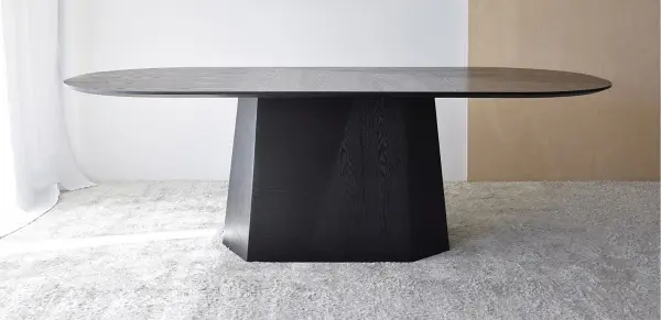 Mesa de comedor fresno natural Facetas