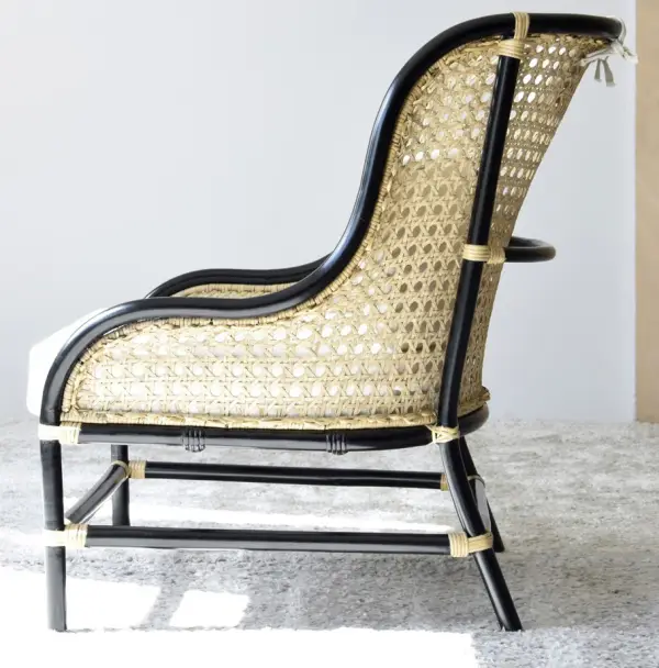 Sillón en ratán con cojín  Elena