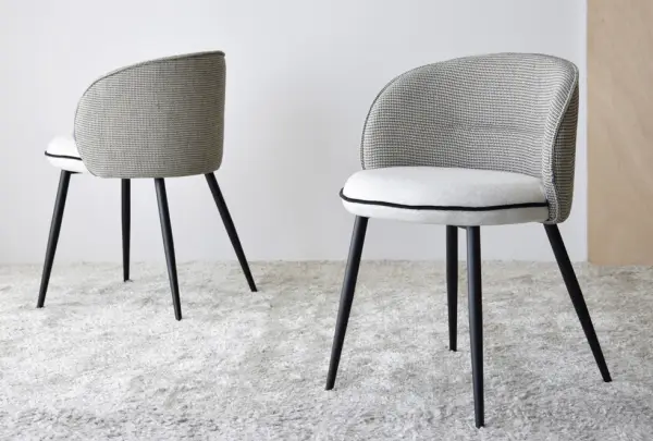 Set de 2 sillas de comedor tapizadas Gina