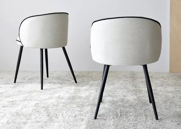 Set de 2 sillas de comedor tapizadas Gina