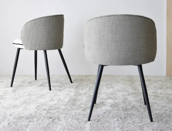 Set de 2 sillas de comedor tapizadas Gina