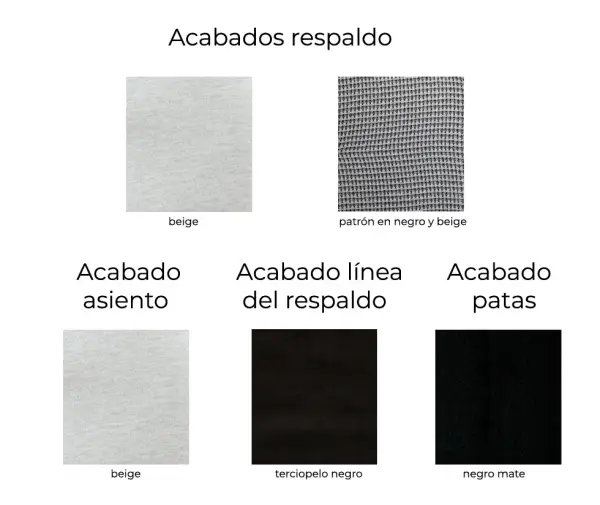Set de 2 sillas de comedor tapizadas Gina