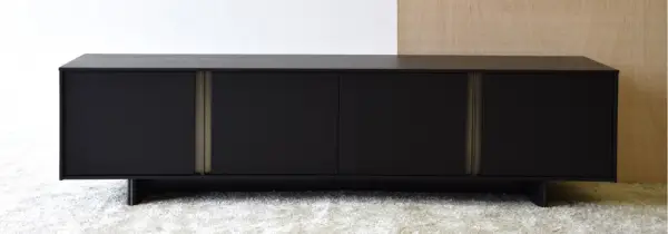 Mueble de TV roble negro mate oro viejo Corleone
