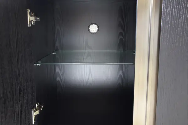 Mueble de TV roble negro mate oro viejo Corleone