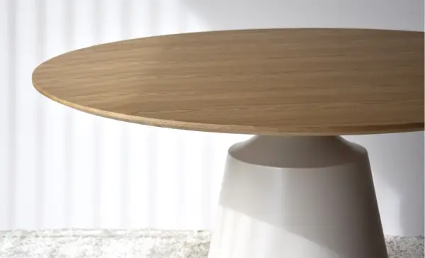 Mesa de comedor redonda fresno Bresna