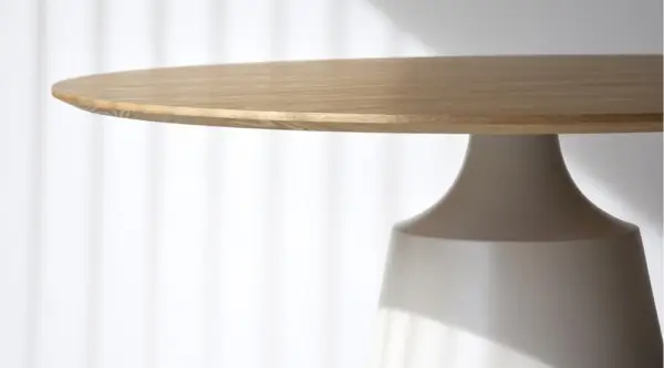 Mesa de comedor redonda fresno Bresna