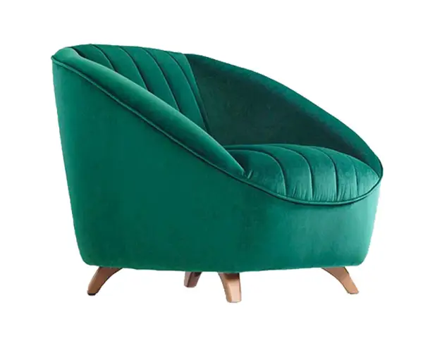Sillón de diseño único pie madera rotativo Bowie