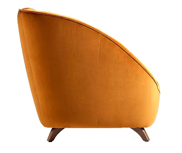 Sillón de diseño único pie madera rotativo Bowie