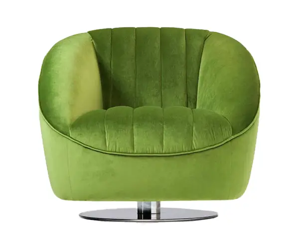 Sillón de diseño único pie madera rotativo Bowie