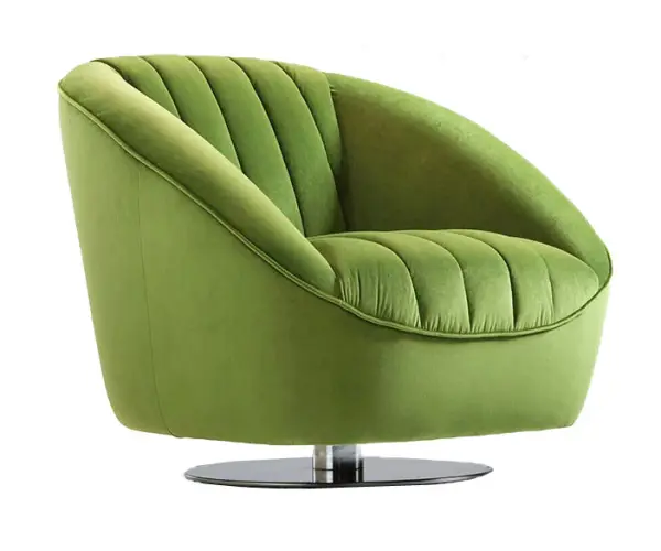 Sillón de diseño único pie madera rotativo Bowie