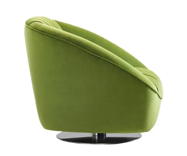Sillón de diseño único pie madera rotativo Bowie