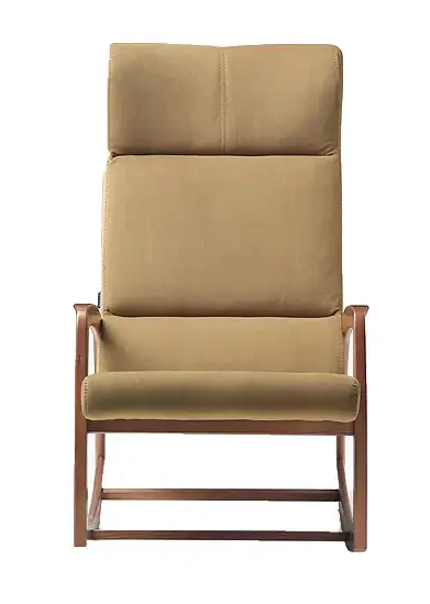 Butaca tapizada con madera de roble Charlie