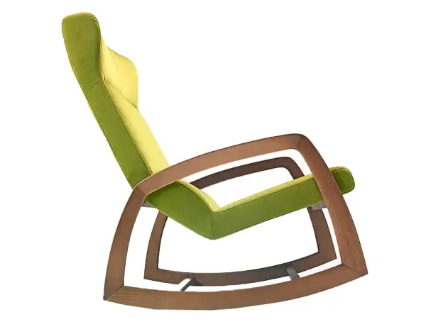 Butaca tapizada con madera de roble Charlie