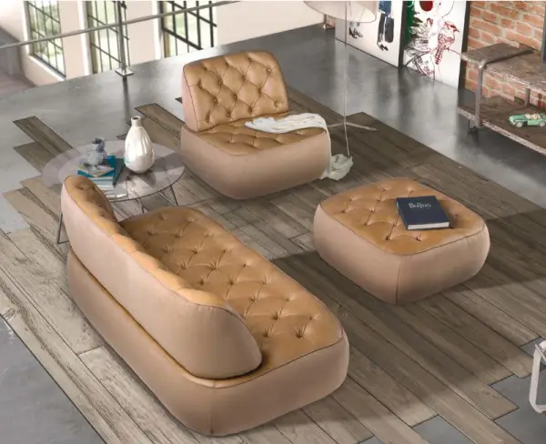 Sofá tapizado de diseño único Gongo