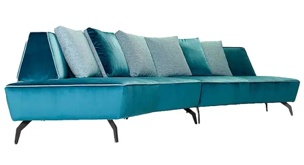 Sofá extra grande de diseño curvo Kurt