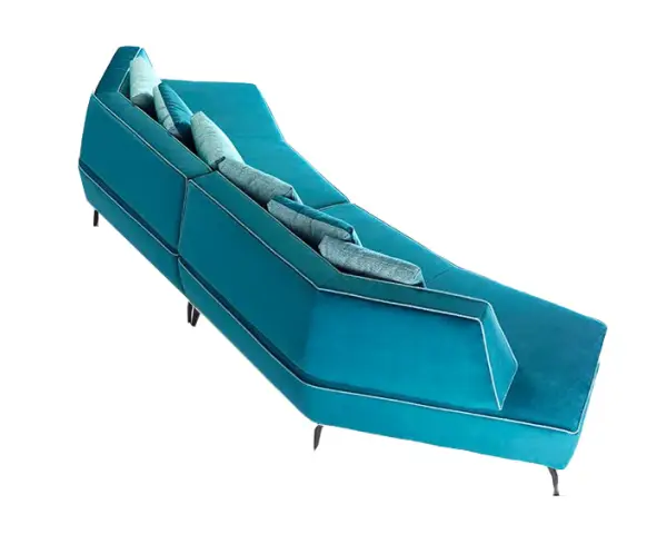 Sofá extra grande de diseño curvo Kurt
