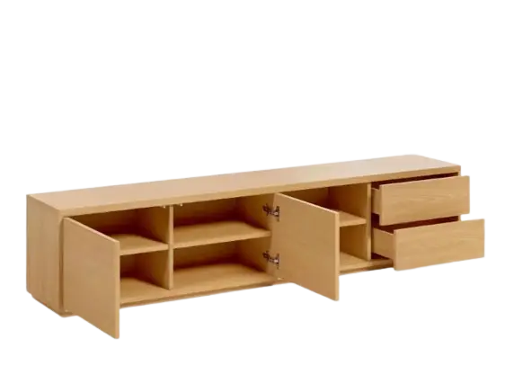 Mueble de tv bajo de roble 2 metros Abilen
