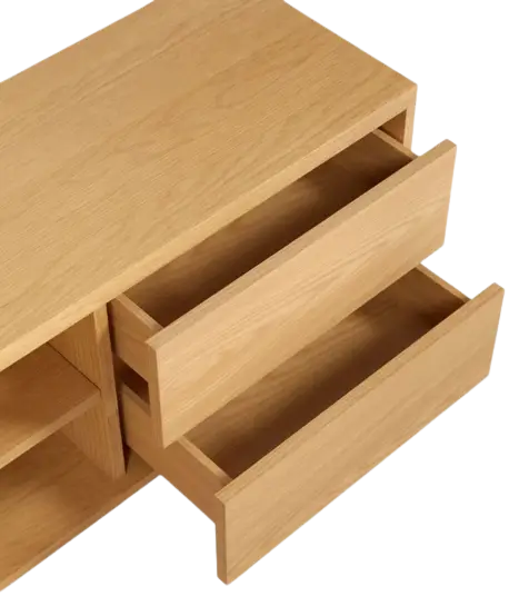 Mueble de tv bajo de roble 2 metros Abilen