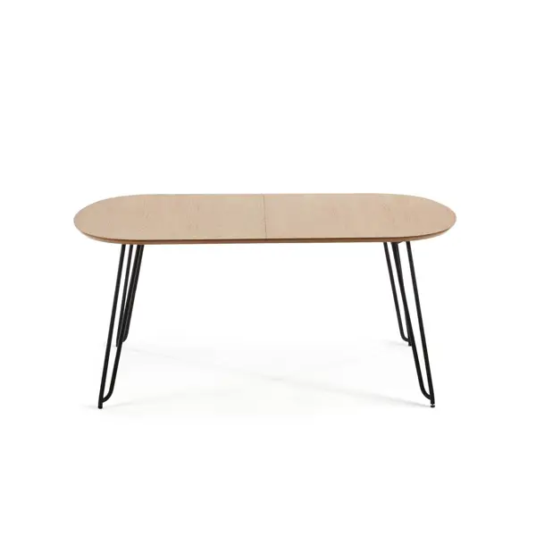 Mesa extensible ovalada Novac  madera metal