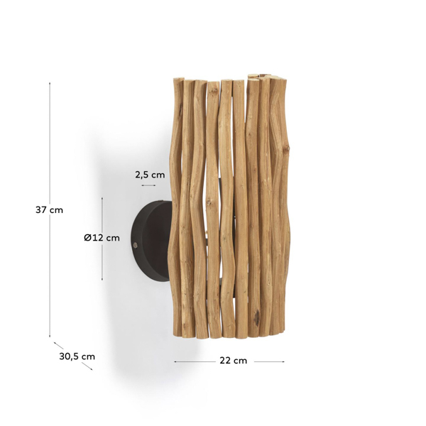 Aplique Crescencia madera envejecida