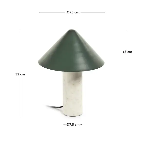 Lámpara de sobremesa Valentine mármol Verde