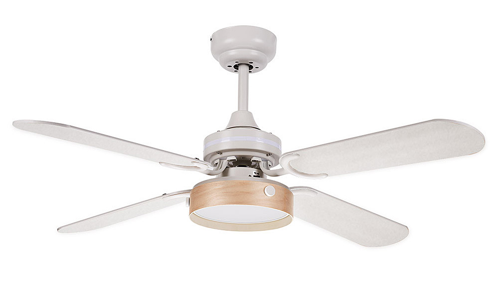 Ventilador blanco 4 aspas control remoto Bornan