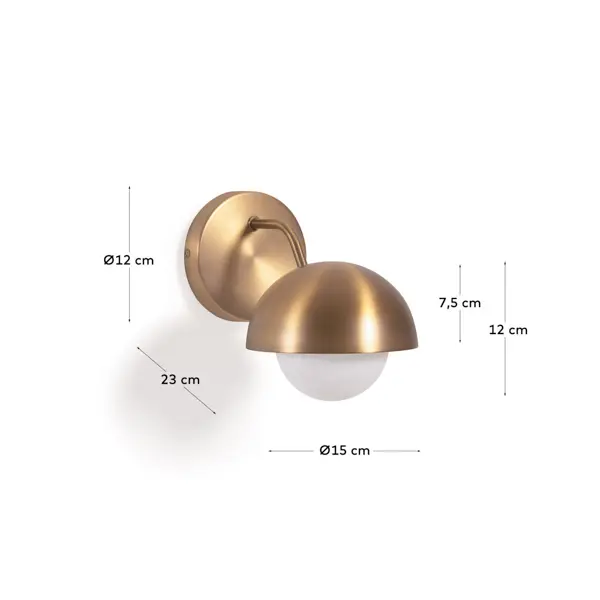 Aplique de pared Lonela metal Dorado