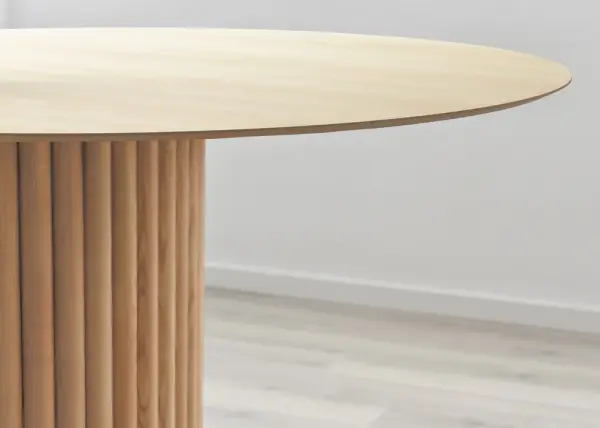 Mesa de comedor redonda listones Loen