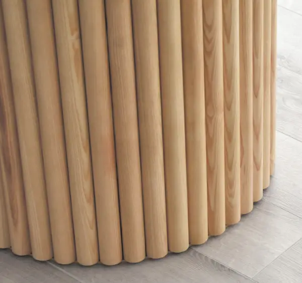 Mesa de comedor redonda listones Loen