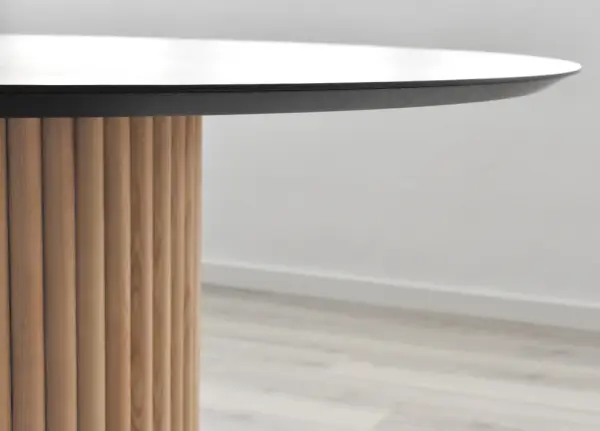 Mesa de comedor circular porcelánica