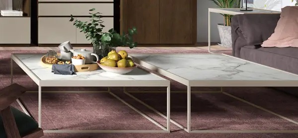 Mesa de centro porcelánico industrial Lorien