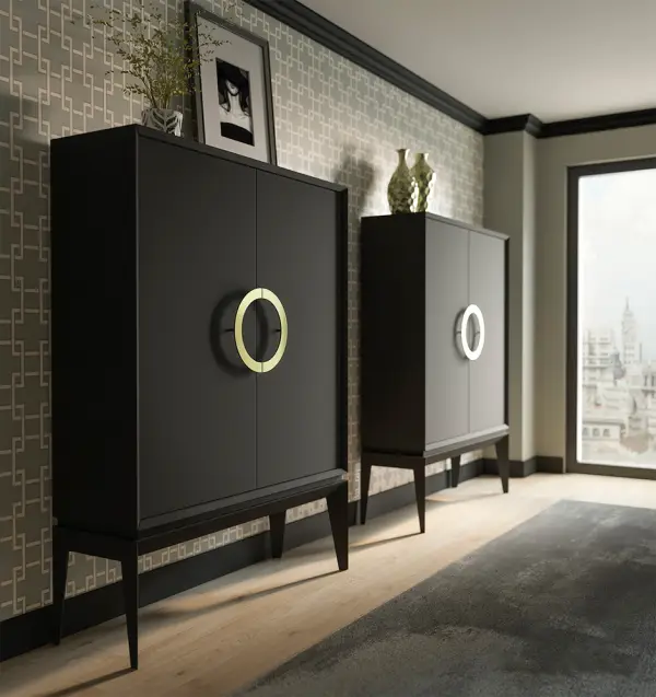 Aparador alto 2 puertas tirador circulo Fancy Triangle
