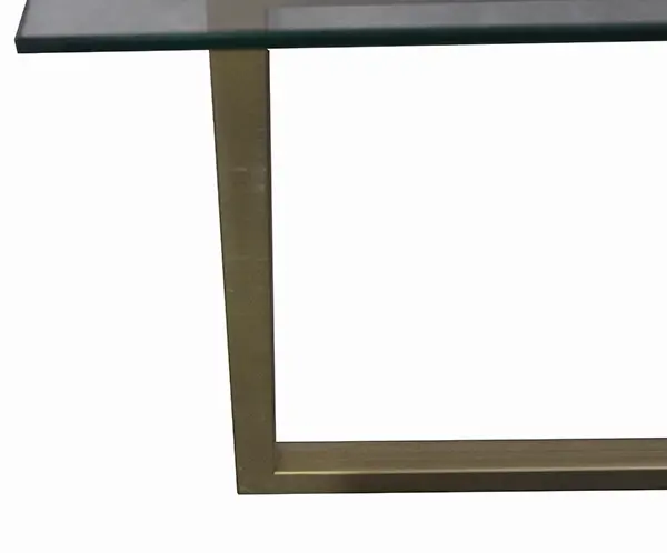 Mesa de centro dorada y cristal Kiter Lig.defectos