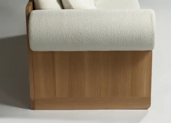 Sofá roble macizo con mesita incorporada Badmash