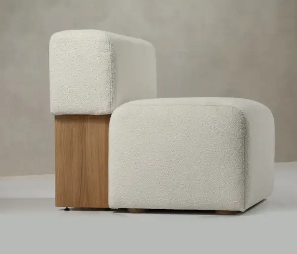 Sillón tapizado roble macizo diseño original Mew
